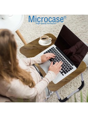 Microcase Portatif Atlantik Çam Laptop Sehpası Katlanabilir Çalışma Masası Kahvaltı Masası AL4020