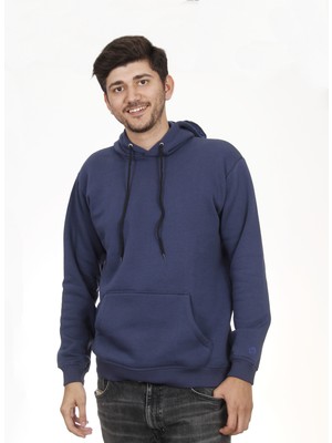 Hescaa  Kapşonlu Indigo Sweatshirt