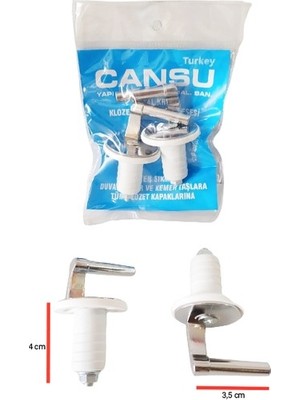 Euromix Üstten Sıkmalı Klozet Kapak Menteşe Seti Metal Cansu