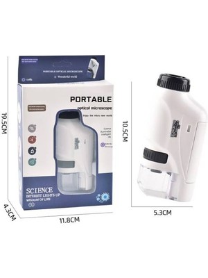 Synope Mini Cep Mikroskop Kiti 60 TO120X Taşınabilir Mikroskop