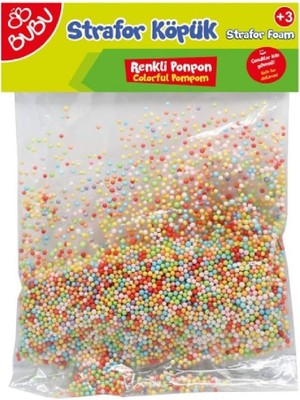 Bubu Karışık Renkli Ponpon Strafor Köpük ( Slime Köpüğü)