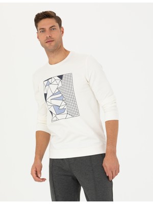 Pierre Cardin Erkek Ekru Regular Fit Sweatshirt 50273401-VR019