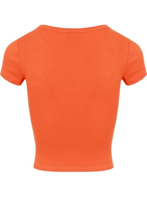 Rivus Kaşkorse Basic T-Shirt - Oranj