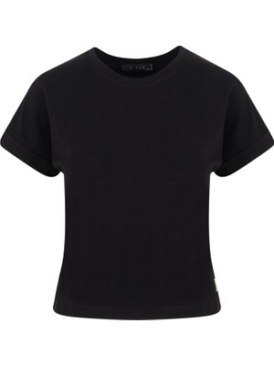 Rivus Bisiklet Yaka Basic T-Shirt - Siyah