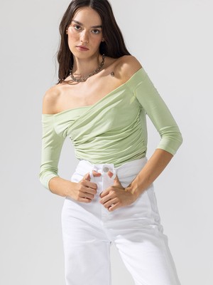 Rivus Kayık Yaka Body - Çağla Yeşili