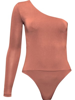 Rivus Tek Omuz Kollu Body - Gül Kurusu