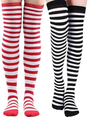 Tezzgelsin Pamuklu Diz Üstü Çorap 2'li Set