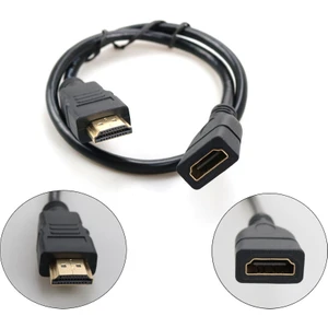 Ata Elektronik 30cm Xiaomi Mi Tv Stick Kullananlar Için Hdmı Dişi Erkek Uzatma Kablo Erkek Dişi Kablo Hd 3d 4k