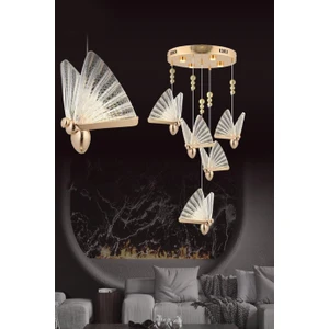 4W 5'li Gold Sarkıt LED Avize