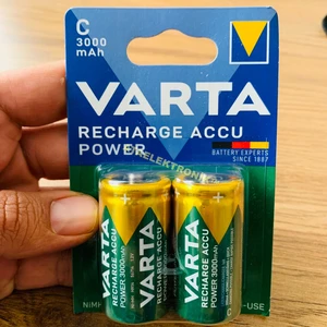 Ata Elektronik VARTA C BOY ŞARJ EDİLEBİLİR ŞARZLI PİL 3000 Mah, Ni-Mh HR14, 220HC, C, R14, MN1400, LR14, E93, 4014, KC, AM2, 814
