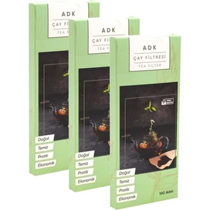 Adk 3 Paket 100 Lü 300 Adet Çay Filtresi Torbası Demlik Filtre CIN354-3