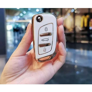 Şenyıldız Aksesuar Citröen C1 C2 C3 C4 C5 Lüx Anahtar Koruma Kılıfı Sustalı