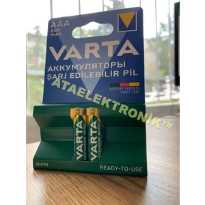 Ata Elektronik Panasonic Siemens uyumlu Dect Telsiz Telefon Pili Ince Aaa VARTA 800 Mah Pil Şarz Şarjlı Pil 1 Kart 2 Adet