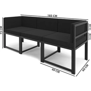 Wood House Petek 3'lü Koltuk Takımı (MUTFAK,BAHÇE,BALKON,OTURMA ODASI)