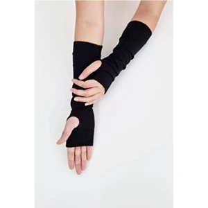 Unisex Siyah Ikili Tek Parmak Kolluk Eldiven