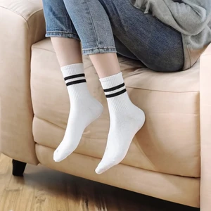 Çizgili Tenis Çorabı Kolej Çorap Unisex 2 Adet