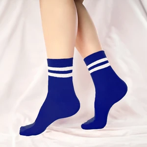 Çizgili Tenis Çorabı Kolej Çorap Unisex 2 Adet