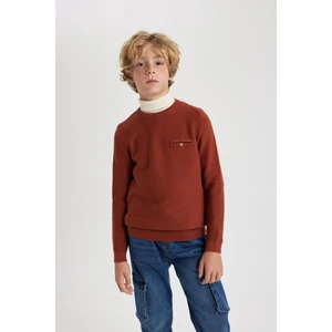 Erkek Çocuk Regular Fit Bisiklet Yaka Kazak W4651A622AU