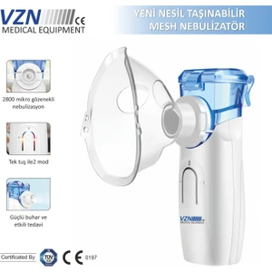 Yeni Nesil SARJ EDİLEBİLİR Taşınılabilir Mesh Nebülizatör cihazı