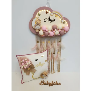 Babylüks Bubble Ledli Bulut Kapı Süsü ve Takı Yastığı