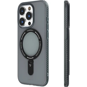 iPhone 15 Pro Max Uyumlu Kılıf Magsafe Şarj Özellikli Youngkit Rock Serisi Kapak Siyah