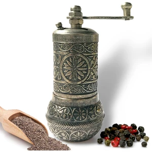 Binbir Trend Zamak Döküm Mini Biber Değirmeni, Baharat Değirmeni Bej