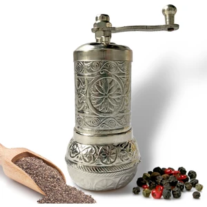 Binbir Trend Zamak Döküm Mini Biber Değirmeni, Baharat Değirmeni Gümüş