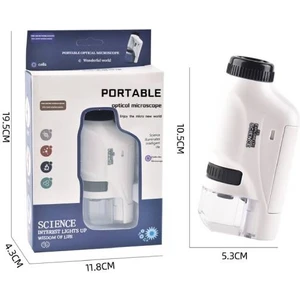 Mini Cep Mikroskop Kiti 60 TO120X Taşınabilir Mikroskop