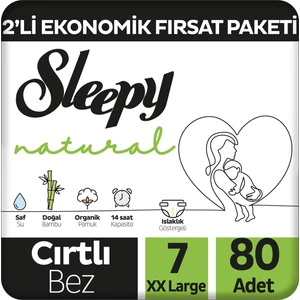 Natural 2'li Eko Fırsat Paketi Bebek Bezi 7 Numara Xxlarge 80 Adet