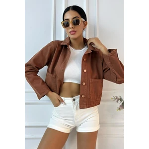 Kadın Regular Kontrast Denim Ceket