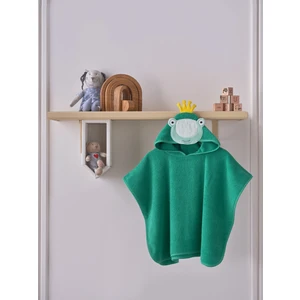 Doqu Home Kral Kurbağa Figürlü Havlu Panço - Piny Bebek Havlu Panço - King Frog - Pamuk