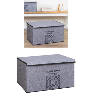 Keçe Kapaklı Mega Plus Baza Hurcu, Çok Amaçlı Düzenleyici Organizer Kutu Mega Boy 57X41X31CM Gri