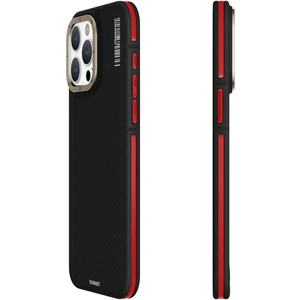 iPhone 15 Pro Max Uyumlu Kılıf Magsafe Şarj Özellikli Youngkit 600D Kevlar Kapak Kırmızı