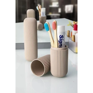 Pharma Acqua Sütlü Kahve Seyahat Tipi Aksesuar Taşıma Ve Saklama Kabı, Diş Fırçası, Gözlük Kutusu