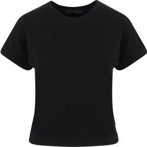 Bisiklet Yaka Basic T-Shirt - Siyah