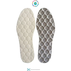 Palwin Yün Keçe Termal Tabanlık Alüminyum Folyo Destekli Yalıtımlı Kışlık Ayakkabı Içi Tabanlığı No 33 46 Arası