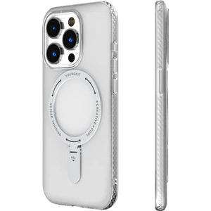 iPhone 15 Pro Max Uyumlu Kılıf Magsafe Şarj Özellikli Youngkit Rock Serisi Kapak Beyaz