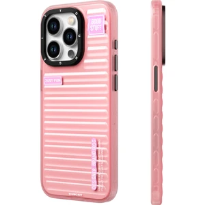 iPhone 15 Pro Uyumlu Kılıf Şeffaf Renkli Tasarım Youngkit Fluorite Serisi Kapak Pembe