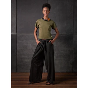 Bisiklet Yaka Basic T-Shirt - Haki