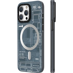 iPhone 15 Pro Max Uyumlu Kılıf Magsafe Şarj Özellikli Youngkit Technology Serisi Kapak Siyah