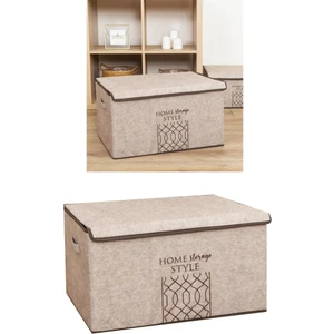 Keçe Kapaklı Mega Plus Baza Hurcu, Çok Amaçlı Düzenleyici Organizer Kutu Mega Boy 57X41X31CM Kahve
