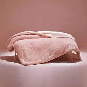 Mellove Sherpa Çift Kişilik Yorgan - Blush