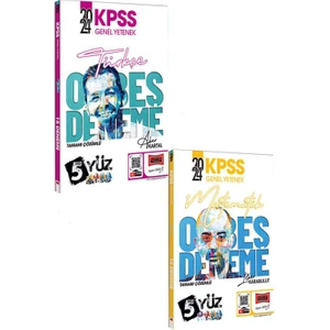 Yargı Yayınevi 2024 KPSS 5Yüz Ekibi Genel Yetenek Türkçe Matematik Tamamı Çözümlü 15 Deneme Seti 2 Kitap