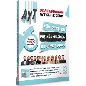 Benim Hocam Yayınları 2024 AYT Tüm Dersler Tamamı Video Çözümlü Fasikül Fasikül 6 Deneme Sınavı