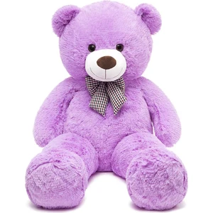 90 cm Rengarenk Papyonlu Peluş Ayıcık - % 100 Yerli