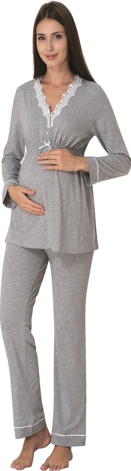 Effort t Gri Hamile Lohusa Pijama Takımı