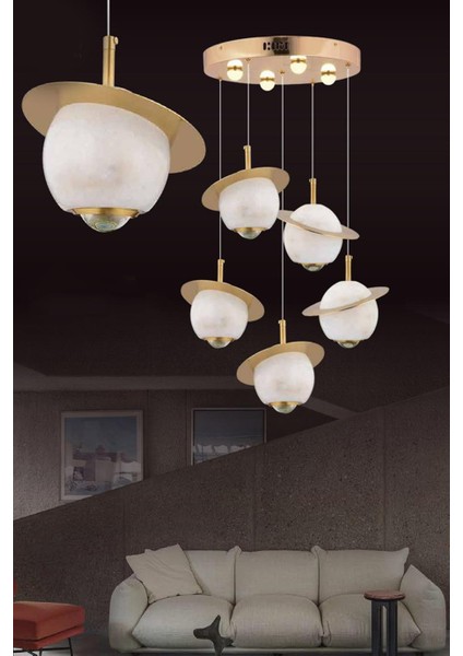 5W 5'li Gold Sarkıt LED Avize