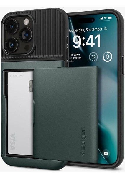 iPhone 15 Pro Max Kılıf Slim Armor CS Abyss Green - ACS06592