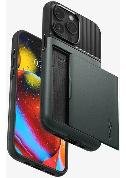 iPhone 15 Pro Max Kılıf Slim Armor CS Abyss Green - ACS06592