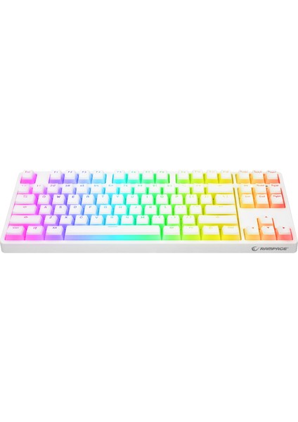 KB-R136 Ghost Beyaz Type-C Bağlantılı Rgb Puding Tuşlu Haylou Red Switch 1000 Hz Us Gaming Oyuncu Klavye